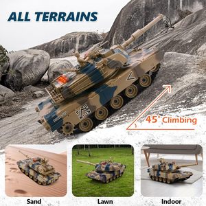 Ensemble de chars télécommandés Dwi Dowellin 1/24, chars de combat militaires avec fonction de pulvérisation, jouets militaires télécommandés, ensemble de chars de combat, 35 minutes de jeu - Product Image 5