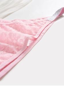 Custom Printed Women's High Cut High-Rise Everyday Plus Size Cotton Anti-Bacterial Seamless <strong>Waist</strong> Lace Thong <strong>Underwear</strong> - Product Image 3