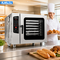 Four combiné commercial CKW-06D, 6 plateaux, cuisson vapeur et convection, 9,4 kW, 380 V, nettoyage automatique
