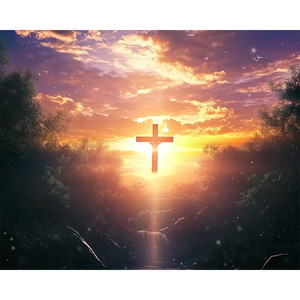 Tranh thêu kim cương 5D tự làm Chúa Giê-su Kitô giáo, thêu hình vuông đầy đủ, tranh khảm phong cảnh tôn giáo, trang trí nhà cửa, có in sẵn - Product Image 2