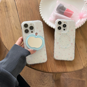 Glitter Star Mirror Magnetic <b>Holder</b> Phone Case Sweet Women Protective Cover For <b>iPhone</b> 16ProMax 15 14 13 - Product Image 1