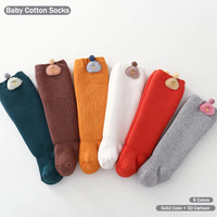 Dessin animé conception hiver Ultra chaud épaissi éponge bébé chaussettes doublé polaire genou-haut mi-mollet ouvertures lâches bas nouveau-né