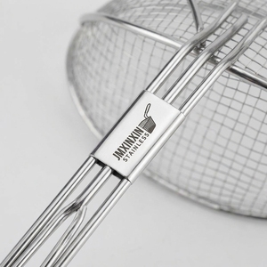 Cuillère écumoire <span class=keywords><strong>professionnelle</strong></span> en acier inoxydable 304 robuste à mailles fines avec long manche pour usage commercial - Product Image 3