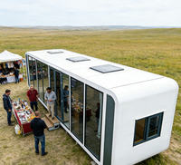 Maison Modulaire Préfabriquée Confortable et Spacieuse Type Cabine Apple avec Grandes Fenêtres pour Bureau, Studio ou Espace de Travail - Vente en Gros