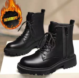 Nuovi Stivali alla Caviglia Alti Invernali da Donna in Peluche Stile Britannico di Tendenza per l'Autunno - Product Image 3