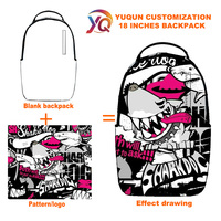 Sac à dos personnalisé imprimé sur toute la surface, sac d'université pour garçons, sac à dos pour ordinateur portable pour hommes, sac à dos quotidien avec logo personnalisé