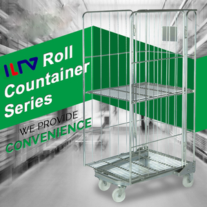 Carrelli Pieghevoli per Container Logistici con Gabbia a Rete e Ruote - Product Image 2