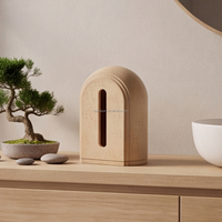 Boîte à mouchoirs minimaliste en ciment imitation travertin naturel pour hôtel, chambre, coiffeuse, décoration, logo personnalisé, couleur, vente en gros