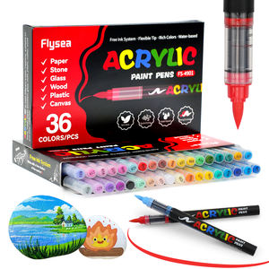 प्रीमियम 36-रंग ब्रश टिप ऐक्रेलिक पेंट मार्कर पेन प्लास्टिक डिय क्राफ्ट एक्स के लिए कला मार्कर पैकेजिंग कला मार्कर - Product Image 1