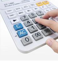 Calculatrice numérique fantaisie en plastique ABS alimentée par énergie solaire/batterie CTIFREE, certification CE/FCC, affichage à 14 chiffres
