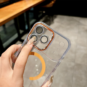 เคสโทรศัพท์กันกระแทก PC TPU พร้อมกรอบกล้องเพชร รองรับการชาร์จไร้สาย สำหรับ iPhone 17 Air Pro Max 16 15 14 13 12 Plus - Product Image 4