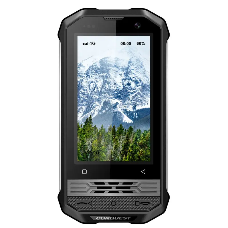 CONQUEST-linterna F2 de 3700mAh, batería TFT, pantalla de 3 ", NFC, IP68, radio PoC, cuatro núcleos, 4G, Android 8,1, teléfonos inteligentes mini resistentes