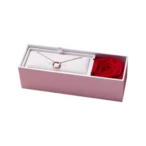 Long paper cardboard custom logo color choker jewellery boxes for necklaces a necklace strip jewelry box