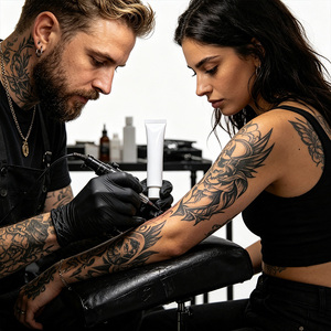 Factory Direct Supply 10g Skin-friendly Tattoo <b>Cream</b> Fine Silky Texture for Eyebrow <b>Lip</b> Tattoo Artist Daily Care - Product Image 5