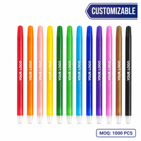 Stylos marqueurs à peinture scintillante Twist-up, 12 couleurs, 10 cm, fournitures artistiques pour enfants, ensemble de papeterie pour étudiants