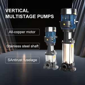 Pompe à eau centrifuge verticale multi-étages en acier inoxydable haute pression pour l'alimentation en eau propre - Product Image 2