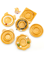 Plateau de présentation de bijoux en bambou et en bois, plat jetable moderne et écologique pour les bracelets, les bracelets et les perles.