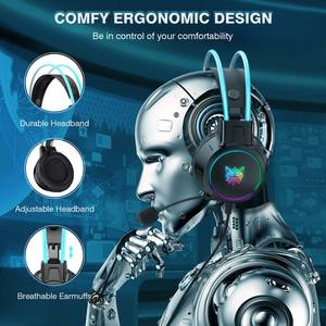 Auriculares para juegos <span class=keywords><strong>ONIKUMA</strong></span> X15 Pro, auriculares con cable de 3,5mm, Sonido Envolvente, auriculares para juegos con efecto RGB - Product Image 4