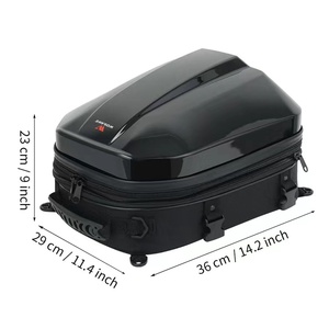 Équipement de vélo de terre Sac arrière Sac de siège arrière rigide ABS étanche Sac de casque Sac à dos - Product Image 2
