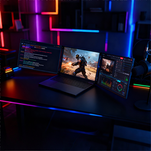 16inch Fopo Triple Portable <strong>Monitors</strong> Aluminum Alloy Shell Type-C One-Cable Solution for Laptop PC Mobile Office - Product Image 4