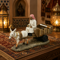 Cendrier en résine personnalisé, figurines de chameau et de chariot de style arabe pour ornement de table, cadeaux de l'Aïd Moubarak, souvenirs touristiques 3D