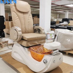 Kisen High-end Beauty Hair Salon Furniture Pu Leather Manicure Chair Electric Kneading Massage with Plumbing Pedicure Chair - Product Image 1