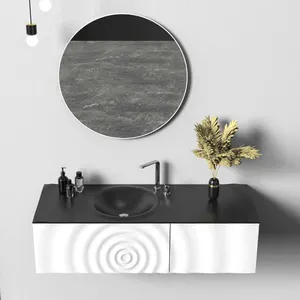 Tona Floating wall mounted White Bathroom Vanity cabinet with basin Unit WAVE KAPOK Design Awards China