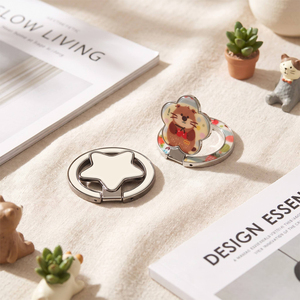 New Wholesale Magnetic <b>Ring</b> <b>Holder</b> Blanks 270° Rotatable Foldable <b>Phone</b> Grip Stand 5 Cute Shapes for Sublimation DIY Custom Gift - Product Image 3