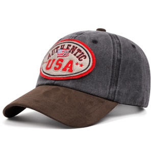Manufacturer Wholesale of New Vintage USA Waterproof Baseball <b>Caps</b> Street Style Jersey Fabric for Four Seasons - Product Image 2