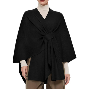 Sciarpa Elegante da Donna di Alta Qualità con Cintura, Poncho Morbido Aperto sul Davanti per Primavera Autunno Inverno 2026 - Product Image 1