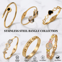 Collection de bracelets en acier inoxydable plaqué or 18 carats, étanches et écologiques, vente en gros