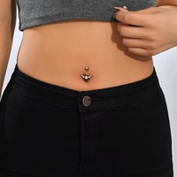 Lot de 10 Piercings de Nombril en Acier Chirurgical 316L avec Pendentif Cristal 14G, Bijoux de Corps pour Femme, Cadeau, Vente en Gros, OEM