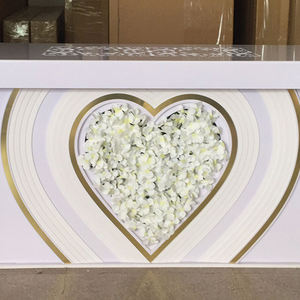 أحدث تصميم أبيض أكريليك طاولة زفاف حامل طاولة حبيبة لديكورات حفلات الزفاف والحدث - Product Image 5