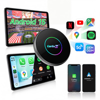 Carlinkit Ultra 4 en 1 Multimedia Universal para Vehículos, 128 GB/8 GB, TV para Auto, Smart 5G Android 15.0, Ai Box, Carplay Dongle para Netflix, BMW