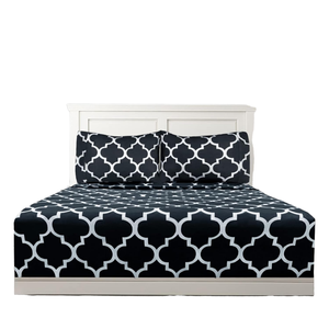 Housse de couette et taies d'oreiller 200TC en polyester 100% écologique, style européen et américain, motif floral et géométrique imprimé - Product Image 2