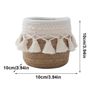 Comb Brushes Mini Storage Basket Boho Cosmetic Brushes Storage <b>Makeup</b> Brushes Container for <b>Vanity</b> Desktop Bathroom - Product Image 6