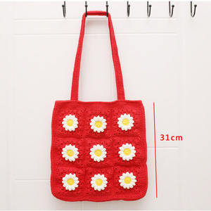 Fait main <span class=keywords><strong>Au</strong></span> <span class=keywords><strong>Crochet</strong></span> Bohème Rétro Bourse De Tournesol <span class=keywords><strong>Mamie</strong></span> Carrés <span class=keywords><strong>Sac</strong></span> - Product Image 2