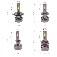 Phares LED de voiture FSYLX X5P 160W H4 H7 H1 H3 H4 H7 H8 H9 H11 H13 H16 5202 9004 9005 9006 9007 9012, phares antibrouillard LED