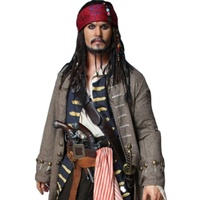 Mannequin réaliste en Silicone, 1 pièce, figurine homme de Pirate, Captain Jack, instrument en cire