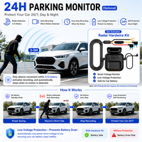 SIBOYI 360 Derece 4 Kanallı 4K Ön 1080P Arka Yan Kayıtlı WiFi GPS 24 Saat Radar Park Monitörü IPS 1 Yıl Garantili Video Kaydedici