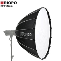 TRIOPO KP2-120 120cm Portable Deep Parabolic Softbox avec Quick Release & Bowen Mount pour Speedlite et LED Light