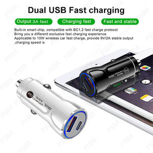 ที่ชาร์จในรถอัจฉริยะ48วัตต์ PD Type C เร็วแบบคู่ USB ชาร์จเร็วไฟแช็<span class=keywords><strong>ค</strong></span>ซิการ์12โวลต์12โวลต์12โวลต์ชาร์จเร็วอัลตร้า QC โทรศัพท์<span class=keywords><strong>มือ</strong></span><span class=keywords><strong>ถือ</strong></span> - Product Image 5