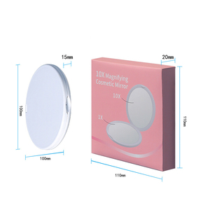 Zonyin, espejo de maquillaje de viaje de doble cara, 10X, bolso compacto con aumento, espejo cosmético, espejo de bolsillo plegable redondo de mano - Product Image 2