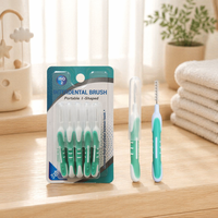 Brosses interdentaires flexibles personnalisées en forme de L avec poils en nylon pour le nettoyage des dents, fabrication OEM disponible