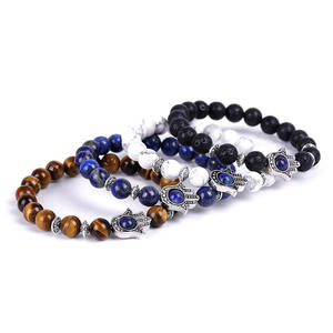 Bestone élastique <span class=keywords><strong>amitié</strong></span> bracelet meilleur naturel <span class=keywords><strong>Lapis</strong></span> <span class=keywords><strong>Lazuli</strong></span> oeil <span class=keywords><strong>de</strong></span> tigre breloque <span class=keywords><strong>pierre</strong></span> précieuse perle pour les occasions d'anniversaire - Product Image 5