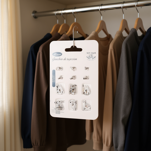 Ganci per abiti Ilan da 5 mm, 12 pezzi, in metallo, per fissaggio di indumenti - Product Image 2