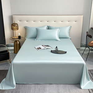 ملاءة سرير مسطحة من ألياف الخيزران بحجم التوأم، صديقة للبشرة، طقم أغطية سرير بالجملة - Product Image 4