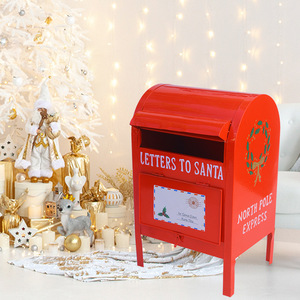 Décoration de Noël pour boîte <span class=keywords><strong>aux</strong></span> <span class=keywords><strong>lettres</strong></span> de maison, ornement cerf couché en fer, décoration d'<span class=keywords><strong>entrée</strong></span> pour bars et cafés - Product Image 1
