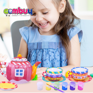 Cheap DIY Painted <strong>Set</strong> Toys Ceramic Doodle Porcelain <strong>Kids</strong> Play <strong>Tea</strong> <strong>Set</strong> Cup - Product Image 2