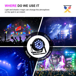תאורת PAR <span class=keywords><strong>LED</strong></span> 18x12W IP65 עמידה למים, ללא מאוורר, RGBW, תאורת שטיפה DMX512, ישירות מהמפעל, לאירועים חיצוניים, גינה, חתונה, מסיבות, תאורת במה - Product Image 4